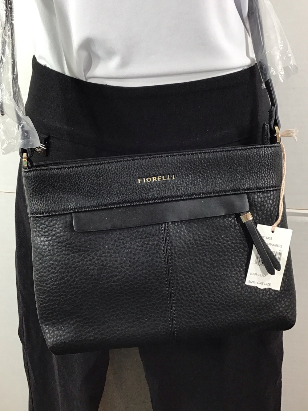 Fiorelli Black Pebbled Crossbody Bag NWT